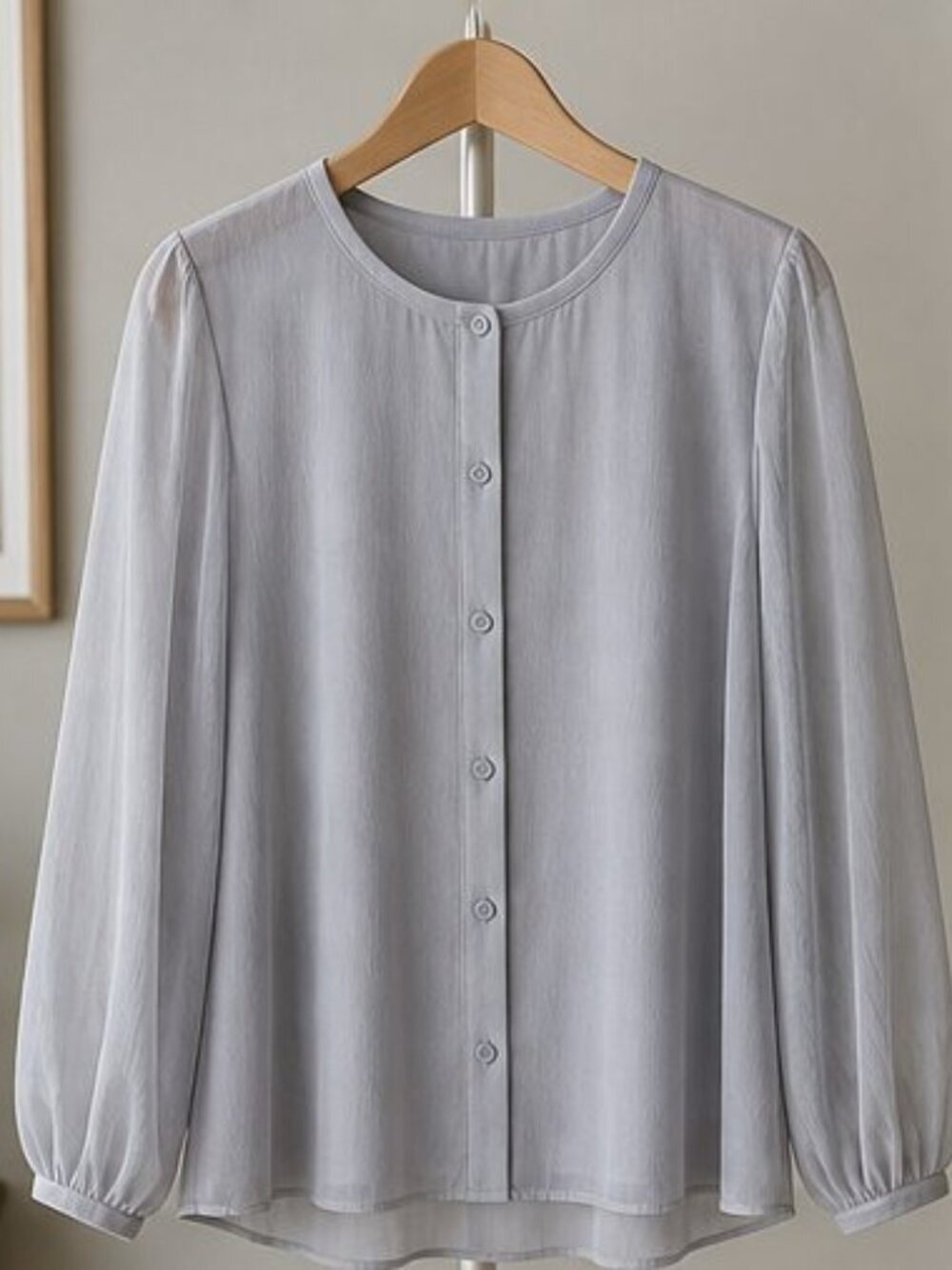 Gray Peplum Top